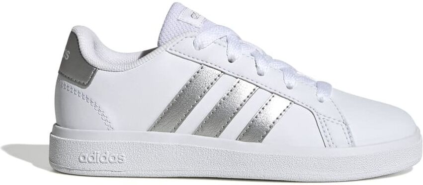 adidas Kids Grand Court Lifestyle Tennis Lace-Up Shoes Colour: White, Size: 4 1/2 UK