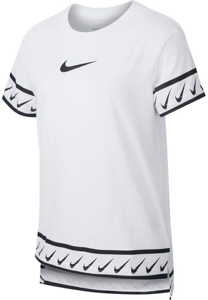 Nike Sportswear Girls T-Shirt Size: Youth Medium - 10-12 years, Colour: White