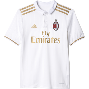adidas AC Milan Away Junior Short Sleeve Jersey 2016/2017 Colour: White, Size: 7-8 years adidas AC Milan Away Junior Short Sleeve Jersey 2016/2017 Colour: White, Size: 7-8 years