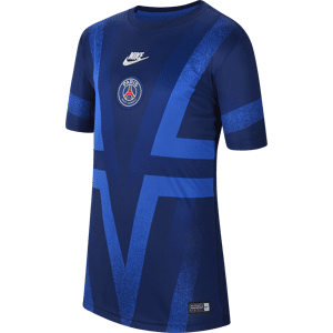 Nike Paris Saint-Germain Pre-Match Junior Short Sleeve Top 2019/2020 Size: Youth Extra Large - 13-15 years, Colour: Blue Nike Paris Saint-Germain Pre-Match Junior Short Sleeve Top 2019/2020 Size: Youth Extra Large - 13-15 years, Colour: Blue