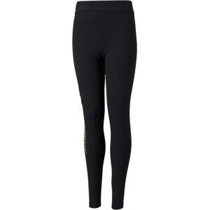 Puma Girls Essentials Graphic Legging Colour: Black, Size: 9-10 years Puma Girls Essentials Graphic Legging Colour: Black, Size: 9-10 years