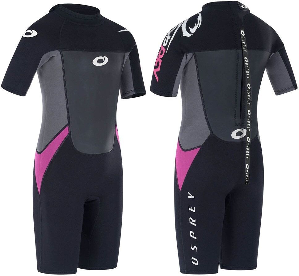 Osprey Kids 3mm Origin Shorty Wetsuit Size: Medium, Colour: Pink