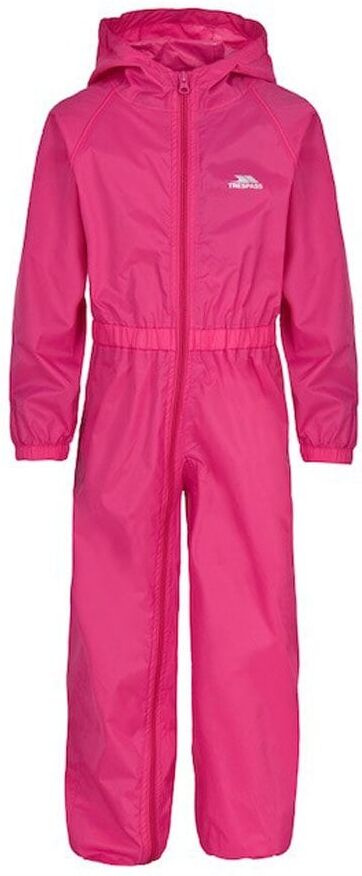 Trespass Drip Drop Childrens Rain Suit Size: 6-12 months, Colour: Pink