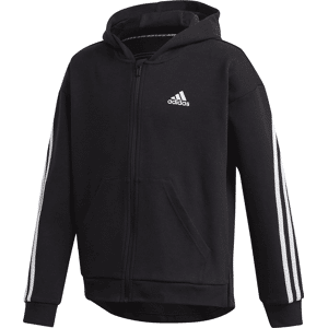 adidas Girls 3-Stripes Full-Zip Hoodie Colour: Black, Size: 13-14 years adidas Girls 3-Stripes Full-Zip Hoodie Colour: Black, Size: 13-14 years
