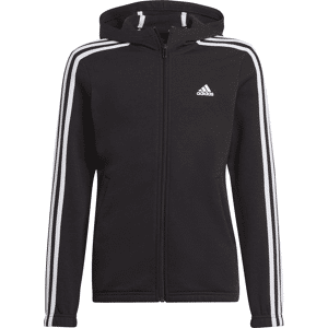 adidas Girls Essentials 3-Stripes Full-Zip Hoodie Colour: Black, Size: 13-14 years adidas Girls Essentials 3-Stripes Full-Zip Hoodie Colour: Black, Size: 13-14 years