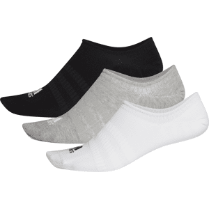 adidas No-Show Socks 3 Pairs Size: Large, Colour: Grey