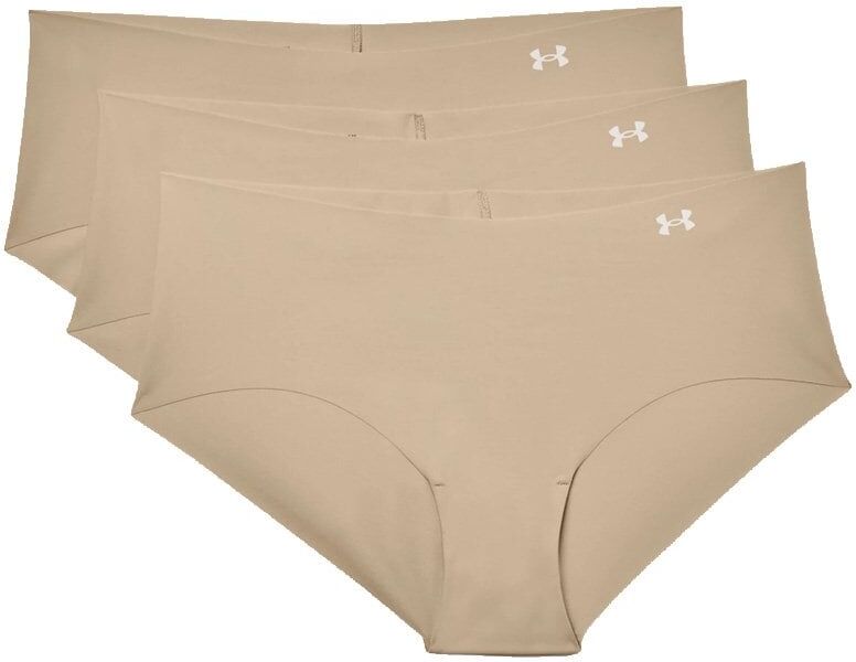 Under Armour Womens Pure Stretch Hipster 3-Pack Size: Large, Colour: Beige