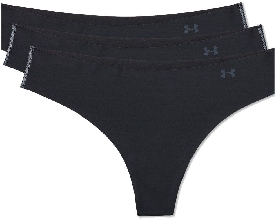 Under Armour Womens Pure Stretch Thong 3-Pack Size: Extra Small, Colour: Black