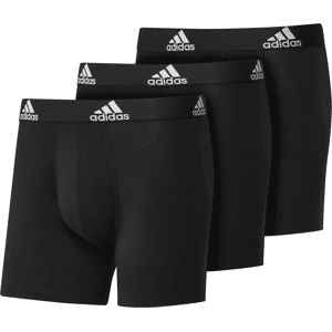 adidas Mens Logo Boxer Briefs 3 Pairs Size: Small, Colour: Black