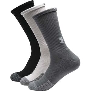 Under Armour HeatGear Crew 3-Pack Socks Size: Extra Large, Colour: Grey