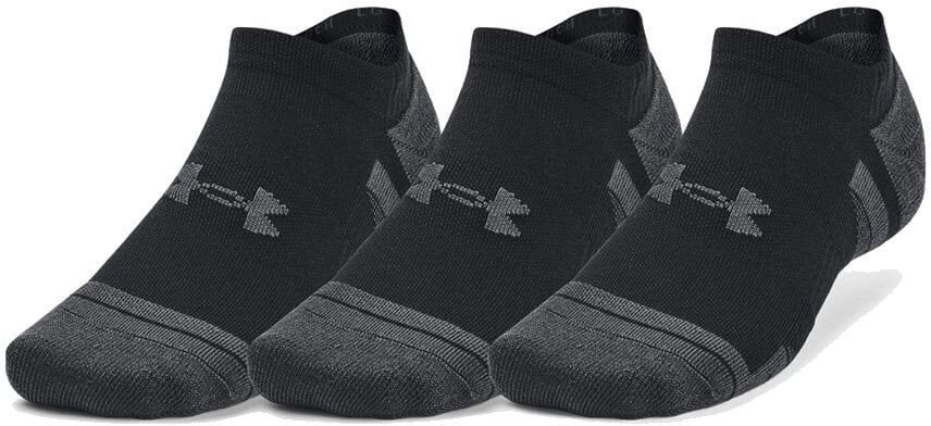 Under Armour Unisex Performance Tech 3-Pack No Show Socks Colour: Black, Size: 7.5-12 (L)