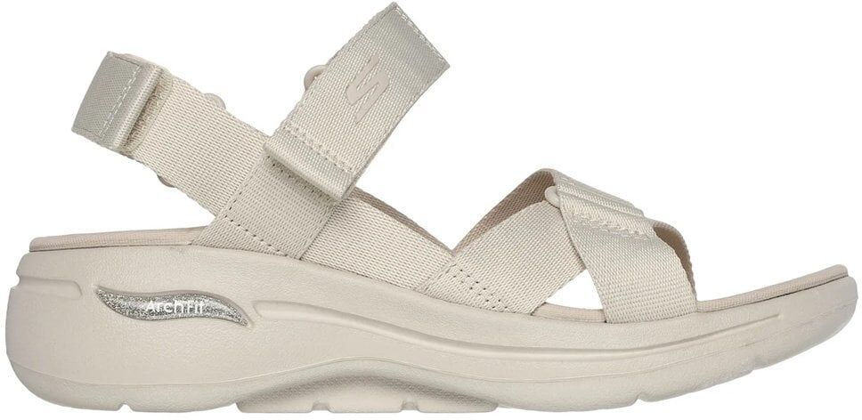 Skechers Womens GO Walk Arch Fit Sandal - Attract Colour: Natural, Size: 6 UK