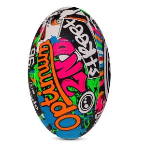 Optimum Street II Cartoon Mini Rugby Ball Size: Mini, Colour: Multicoloured