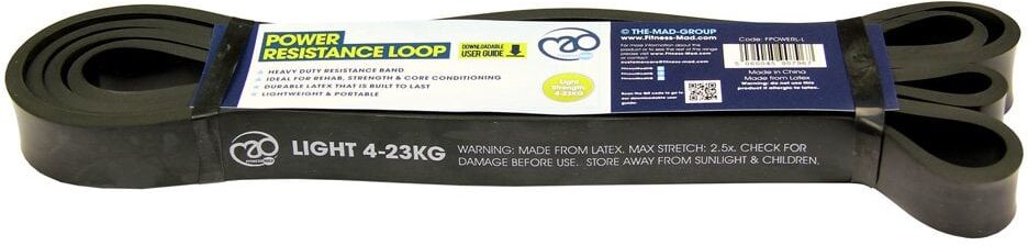 Fitness Mad Power Resistance Loops Size: Medium, Colour: Black