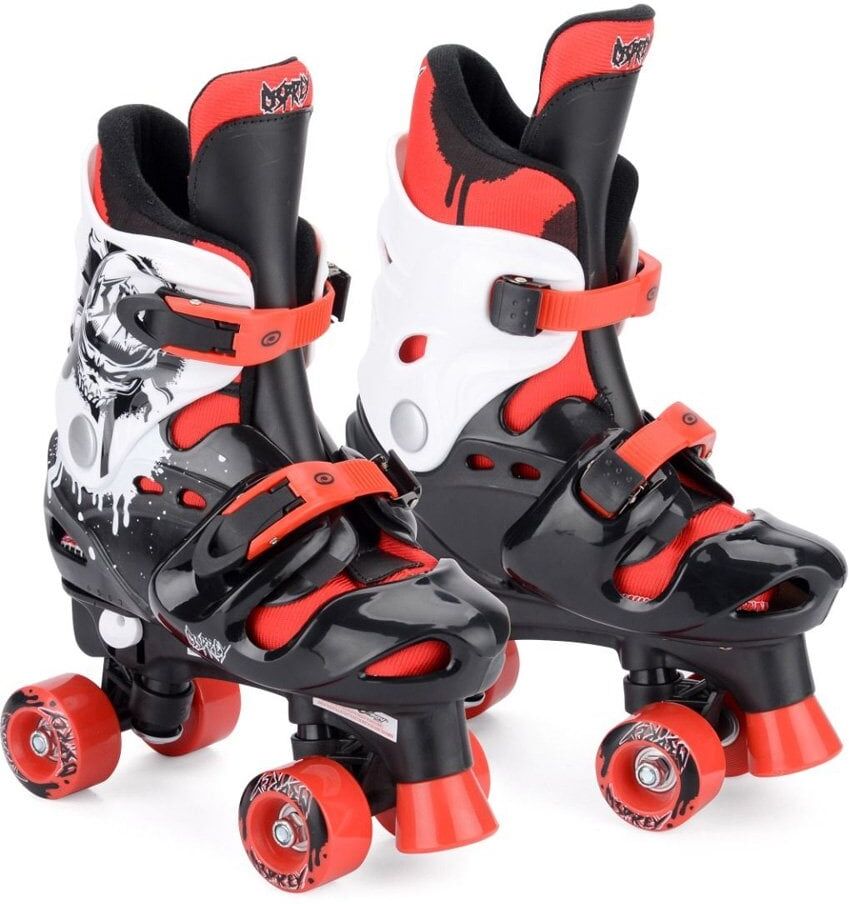 Osprey Kids Adjustable Quad Roller Skates Size: 10-13, Colour: Red