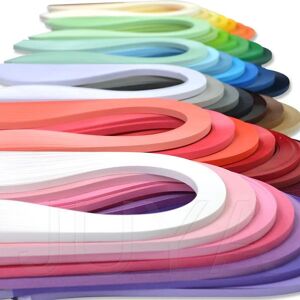 JUYA Single Color Paper Quilling Strips Set 42 Colors 100 Strips per Pack 2/3/5/7/10 mm Width Available 42 Colors, Width 10 mm - Brand New