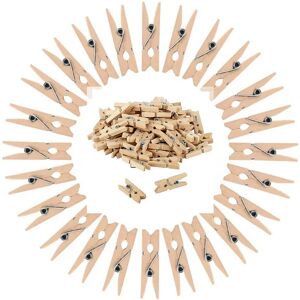 Boeasi 300 Pcs Wooden Clip, Multipurpose Clips, Tiny Wooden Clothespins, Wooden Pegs Photos Craft Clips for Holding Home School Arts Crafts Décor Gardening DIY - Brand New