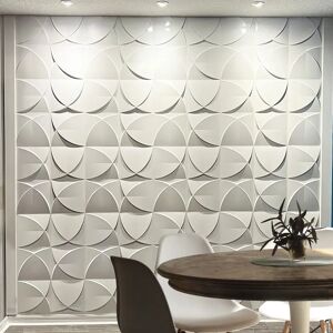 Art3d Decorative Windmil Design PVC 3D Wall Panels for Interior Wall Decor in Living Room, Bedroom in White, Pack of 33 Tiles, 32Sq.Ft - Brand New