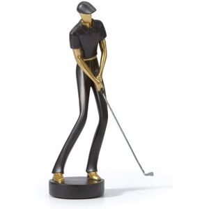 Amoy-Art Golf Statue Sculpture Golfer Figurine Decor Polyresin Arts Gifts Black 24cm - Brand New