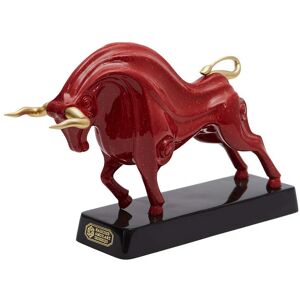Amoy-Art Wall Street Bull Sculpture Statue Animal Decor Figurine Polyresin Home Arts Red 31cm - Brand New