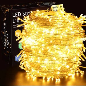 ELKTRY 1000LED 100M Christmas Lights Outdoor, Warm White Christmas Tree Lights Mains Powered,8 Modes Waterproof Cluster Christmas Lights for Christmas Party Wedding Garden Bedroom Decoration - Brand New