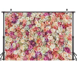 LYWYGG 10X8FT Flower Wall Backdrop Blooming Fresh Rose Flowers Wedding Decoration Background Party Backdrop Flowers Birthday Backdrop New Baby Photoshoot Backdrop CP-48-1008 - Brand New