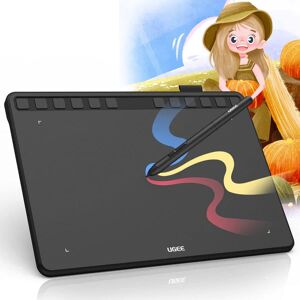 UGEE Drawing Tablet S1060, 10X6.27 Inch Larger Graphics Tablet with 12 Shortcut Keys and Battery-Free Stylus, 8192 Pressure Sensitivity Digital Drawing Pad for Android/Windows/MAC OS/Linux/OSU - Brand New