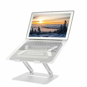 Urmust Adjustable Laptop Stand for Desk Aluminum Computer Stand for Laptop Riser Holder Notebook Stand Compatible with MacBook Air Pro Ultrabook All Laptops 11-17"(Silver) - Brand New
