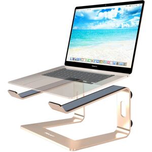 Pivot Laptop Stand for Desk, Computer Stand for Laptop, Laptop Riser - Apple Macbook Stand, Dell, HP, Macbook Pro Air - Grip Pads and Cable Management - Fits all 10-17inch Laptops - Gold - Brand New