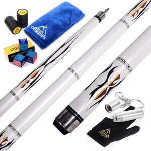 CUESOUL 58" 2 Piece Maple Billiard Pool Cue Sticks-19oz U102 - Brand New