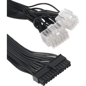 CERRXIAN 18 Pin + 12 Pin to 24 Pin ATX PSU Power Sleeved Cable, for Super Flower leadex G Series - Brand New