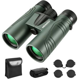 MEHUKOJ High Power 12x42 Binoculars for Bird Watching, Binocular for Adults with BAK4 Prism, FMC Multi-Coated Green Lens, Waterproof, Lightweight, Large Bright View for Birding Hiking Travel Sports - Brand New