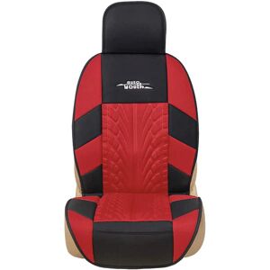 AUTOYOUTH Car Seat Protector Airbag Compatible Tire Tracks Car Seat Cover Front Universal Fit Car Seat Cushion Car Accessories Van Seat Cover with A Pocket, Red£¨1pc£© - Brand New