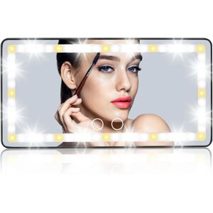 TAN LU Car Vanity Mirror with LED Lights, Sun Visor Makeup Mirror Dimming Touch Sensor Cosmetic Mirror Portable Travel Car Interior Accessories Built-in Lithium Battery Rear View Mirror - Brand New