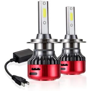 Kairiyard 2x 55W 9000LM H7 Headlight Led 6000K Auto Car Lamp Lights Conversion Bulb H7 Fog Light HI Beam DC 9-18V Aluminum Alloy Super Performance Heat Dissipation Safe Driving - Brand New