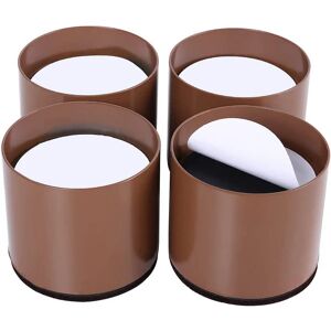 Ezprotekt 2 Inch Round Bed Risers Heavy Duty Stackable Furniture Risers - Solid Steel Bed Furniture Risers Post for Couch Bed Table Protect Wood & Carpet Surface, 3.15 x 3.15x 2 Inch(4 Pack, Brown) - Brand New