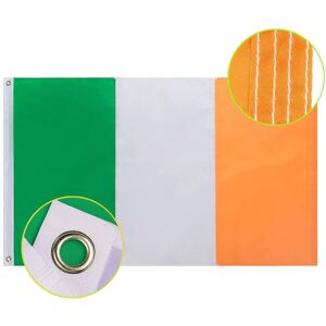 FLAGBURG Ireland Flag 2x3 FT, 2 Pack Irish Flags with Sewn Stripes (Not Print), Canvas Header & Brass Grommets, Vivid Color, Triple Stitching, 100% High-Grade Nylon for All-Weather Outdoor Display - Brand New