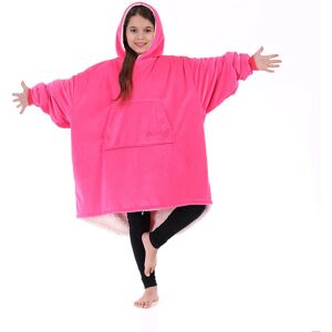 THE COMFY Original JR   The Original Oversized Sherpa Wearable Blanket for Kids, Seen On Shark Tank, One Size Fits All, Neon Pink - Brand New