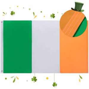 WOWFLAG FLAGBURG Ireland Flag 3x5 FT, Irish Flags with Sewn Stripes (Not Print), Canvas Header & Brass Grommets, Vivid Color, Triple Stitching, 100% High-Grade Nylon for All-Weather Outdoor Display - Brand New