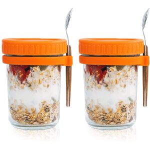 Bodysocks SMARCH Overnight Oats Jars with Lid and Spoon Set of oz 2, 16 Large Bodysocks SMARCH Overnight Oats Jars with Lid and Spoon Set of oz 2, 16 Large