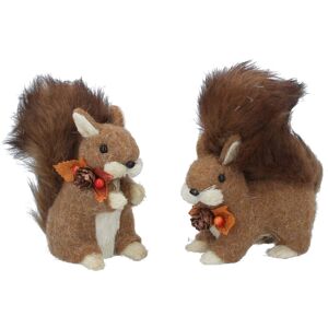 Bodysocks Gisela Graham 6 x Brown Plush Squirrel w Berry/Cone Orn, 2as Bodysocks Gisela Graham 6 x Brown Plush Squirrel w Berry/Cone Orn, 2as