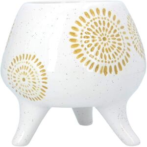 Bodysocks Gisela Graham 3 x Mustard Sunburst Stoneware Footed Planter Bodysocks Gisela Graham 3 x Mustard Sunburst Stoneware Footed Planter