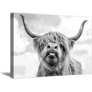 ZHONGYUTONG Highland Cow Canvas Wall Art Black and White Animal Painting Posters Print Wall Decor Pictures Artwork for Modern Living Room Bedroom Home Decorative (16