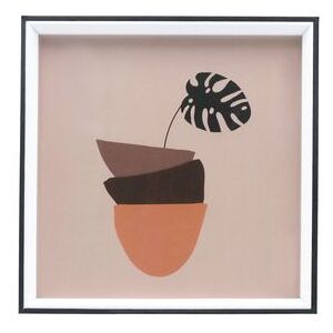 Bodysocks Gisela Graham 4 x Bowl & Monstera Blk. Framed Print, Square Bodysocks Gisela Graham 4 x Bowl & Monstera Blk. Framed Print, Square