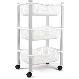 Maxi Nature Kitchenware Maxi Nature Kitchen Storage Trolley - 3 Tier Vegetable Rack on Wheels - Sturdy, Durable, Heavy Duty - Rolling Cart for Kitchen, Office, Bathroom - Store Books, Art & More - Made in EU - Brand New