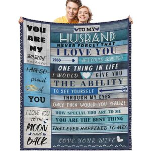 Awaytail to My Wife Blanket, Romantic Anniversary Blanket for Wife from Husband, Birthday Gifts for Her, Valentine's Day Gifts for Her, Soft Fleece Throw Blankets 130x150CM - Brand New