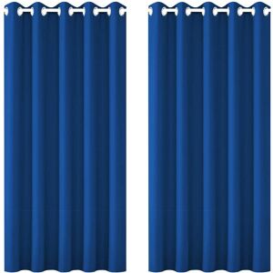 FLOWEROOM Thermal Blackout Curtains for Bedroom, 66 x 54 inches Long, Royal Blue - Winter Energy Saving/Summer Sun Blocking/Noise Reducing Window Curtain for Living Room, Set of 2 Eyelets Curtains - Brand New