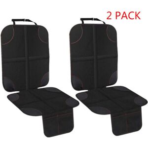 MMBABY Car Seat Protector - 2 pack kids Car Seat Protectors for Child Seats with Waterproof Fabric & Thickest Padded Cover & Featuring Best Size Coverage Available & Organiser Pockets (2 Pack, Black) - Brand New