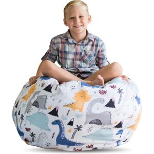 Creative Labs QT Stuffed Animal Storage Bean Bag Chair - Stuff 'n Sit Organization for Kids Toy Storage - Large Size (33