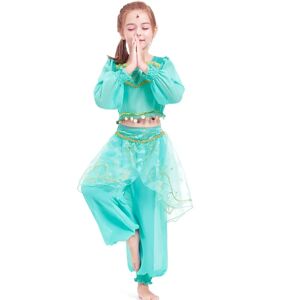 IKALI Girls Jasmine Costume Classic Princess Dress Toddler Gift Fancy Dress Up for Halloween Birthday Party 4-6Y - Brand New